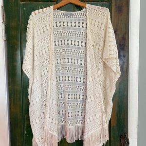 Cost Plus World Market Crochet Kimono